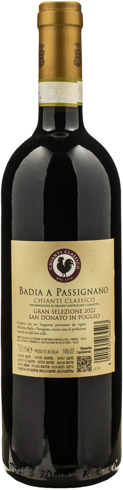Antinori Chianti Classico Gran Selezione Badia a Passignano 2022