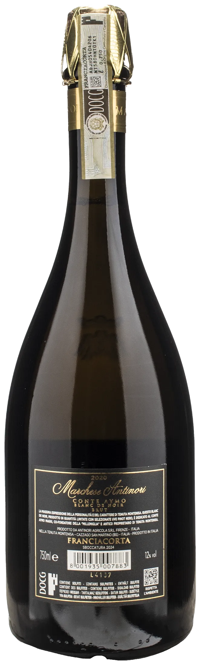 Marchese Antinori Tenuta Montenisa Franciacorta Blanc de Noir Conte Aymo 2020