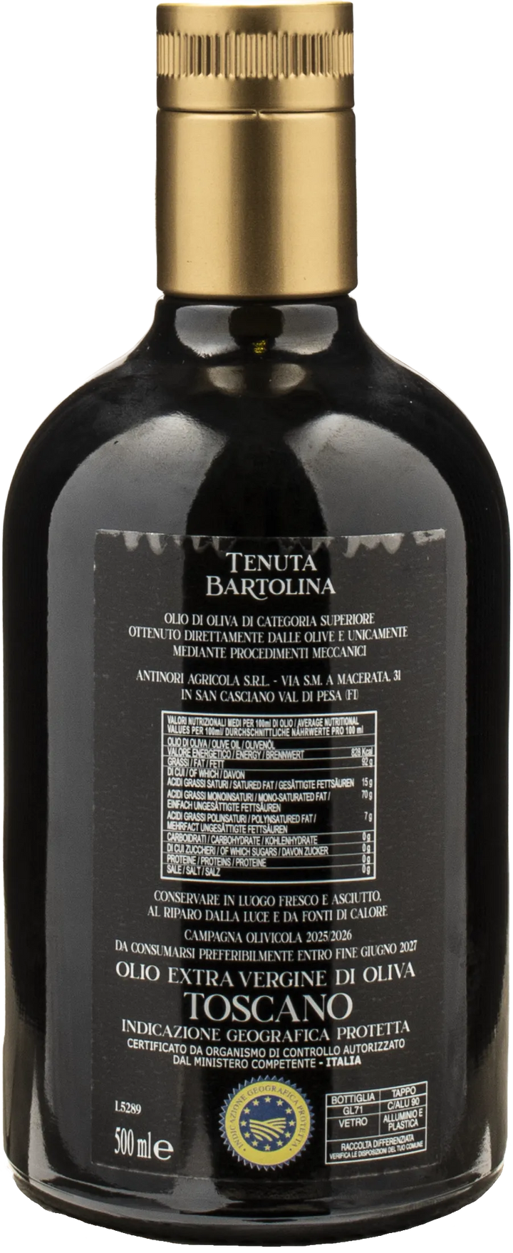 Antinori Tenuta Bartolina Olio Extra Vergine di Oliva 0.5L 2025
