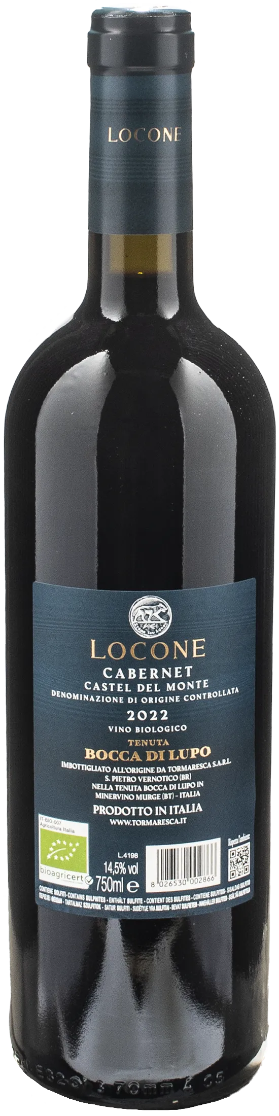 Antinori Tormaresca Tenuta Bocca di Lupo Cabernet Castel del Monte Locone 2022