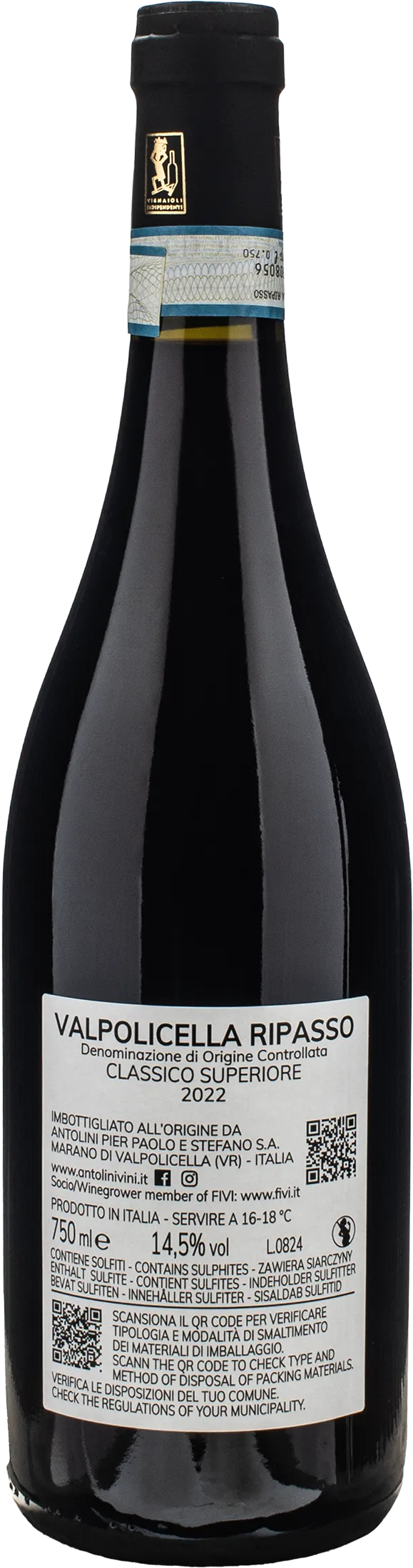 Antolini Valpolicella Ripasso Classico Superiore 2022