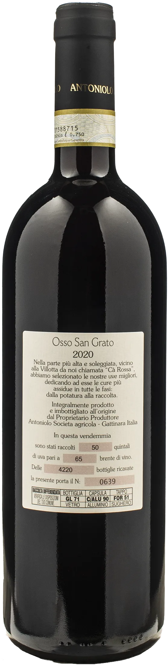 Antoniolo Gattinara Riserva Osso San Grato 2020
