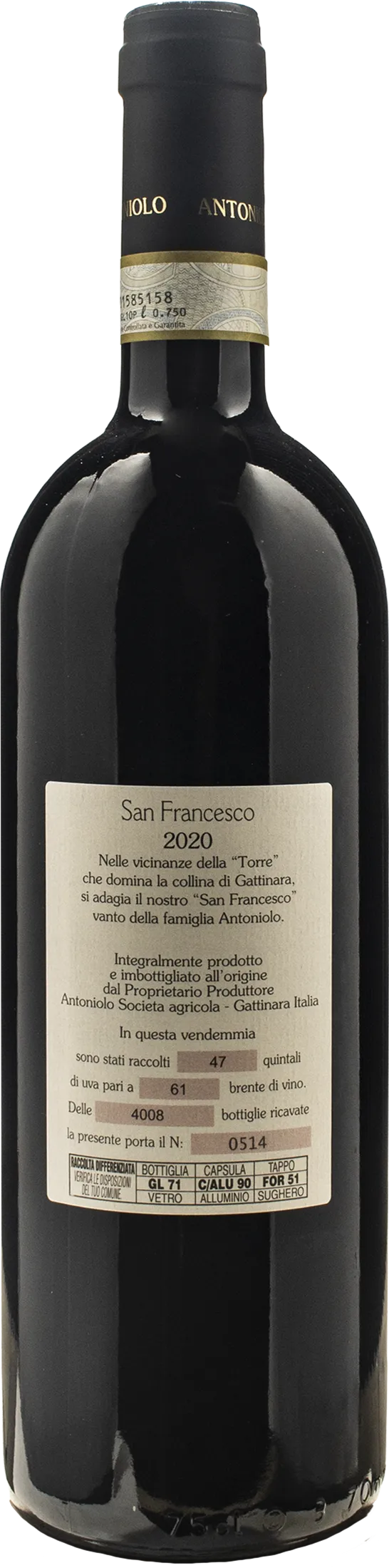 Antoniolo Gattinara Riserva San Francesco 2020