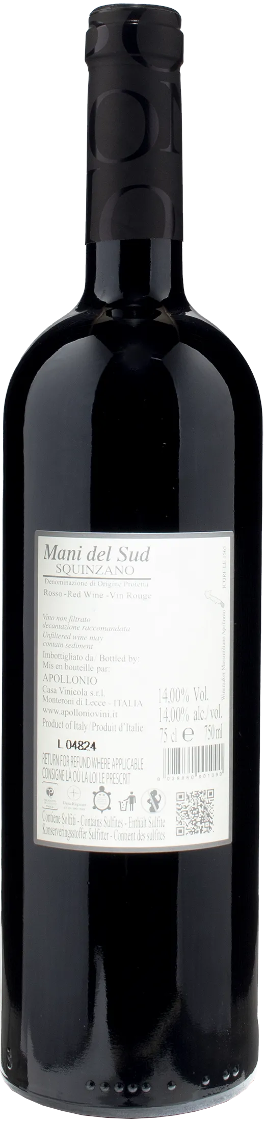 Apollonio Mani del Sud Squinzano 2018