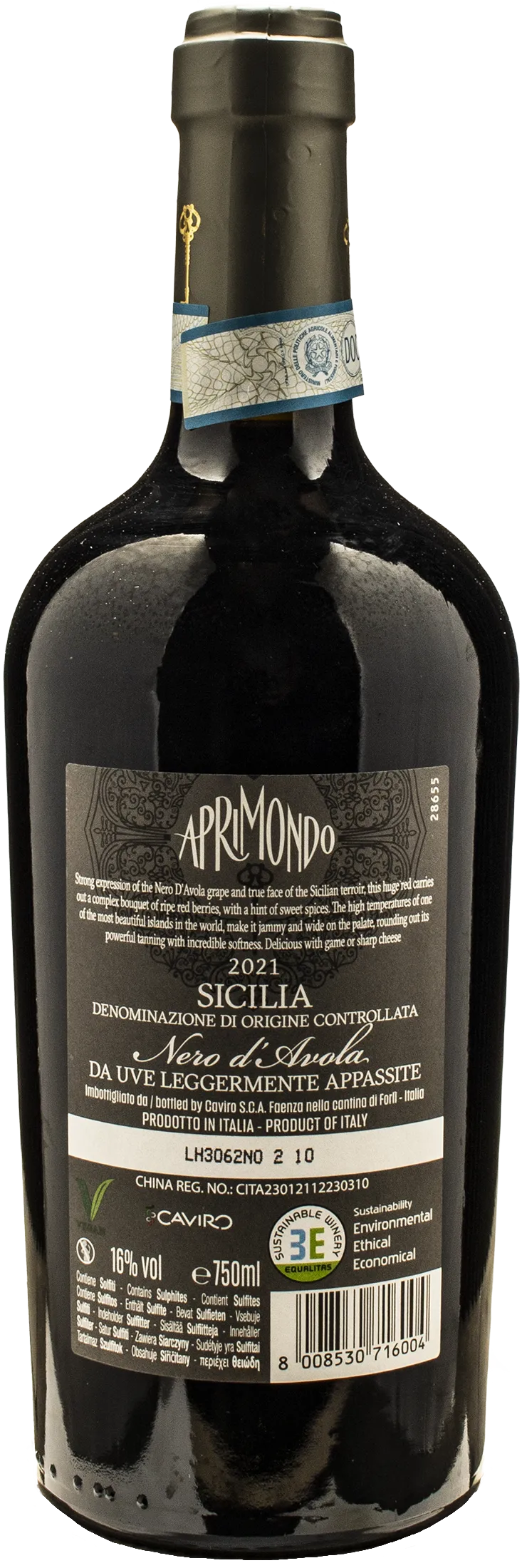 Aprimondo Nero d'Avola da Uve leggermente appassite 2021