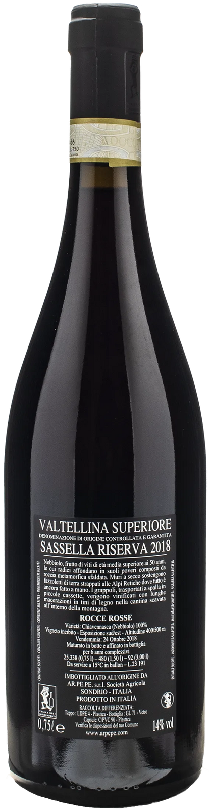 Ar.Pe.Pe Sassella Rocce Rosse Valtellina Superiore Riserva 2018