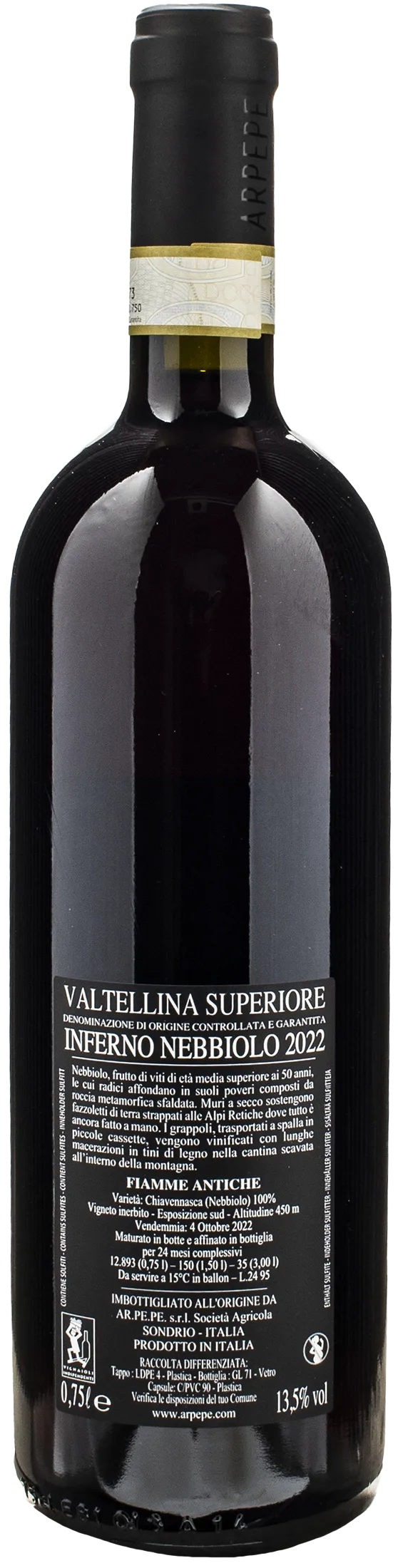 Ar.Pe.Pe Valtellina Superiore Inferno Fiamme Antiche Nebbiolo 2022