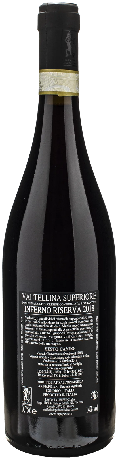 Ar.Pe.Pe Valtellina Superiore Inferno Sesto Canto Riserva 2018