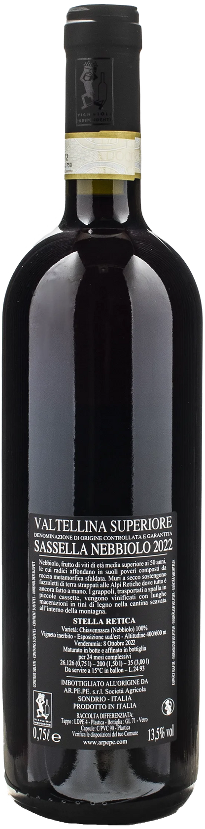 Ar.Pe.Pe Valtellina Superiore Sassella Stella Retica Nebbiolo 2022