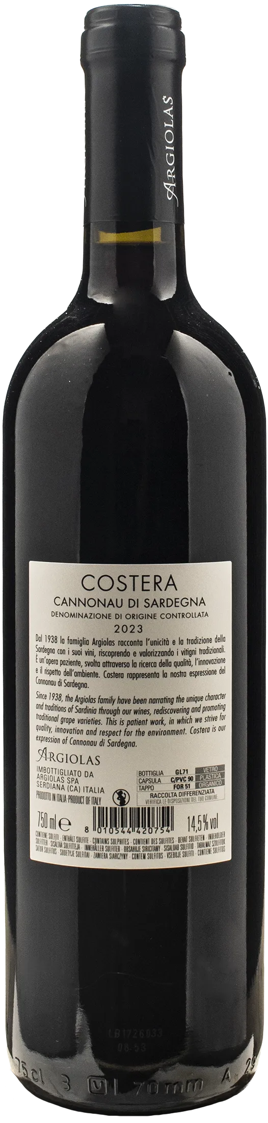 Argiolas Cannonau di Sardegna Costera 2023