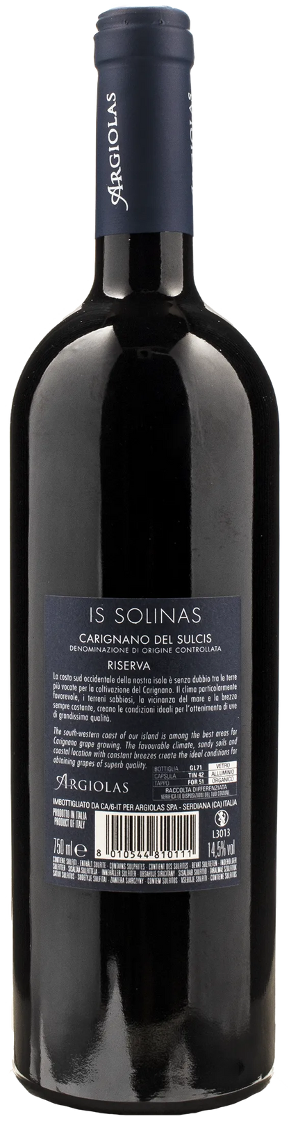 Argiolas Carignano del Sulcis Is Solinas Riserva 2020
