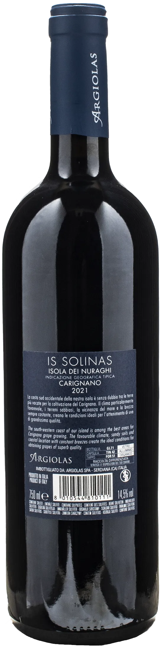 Argiolas Carignano del Sulcis Is Solinas Riserva 2021