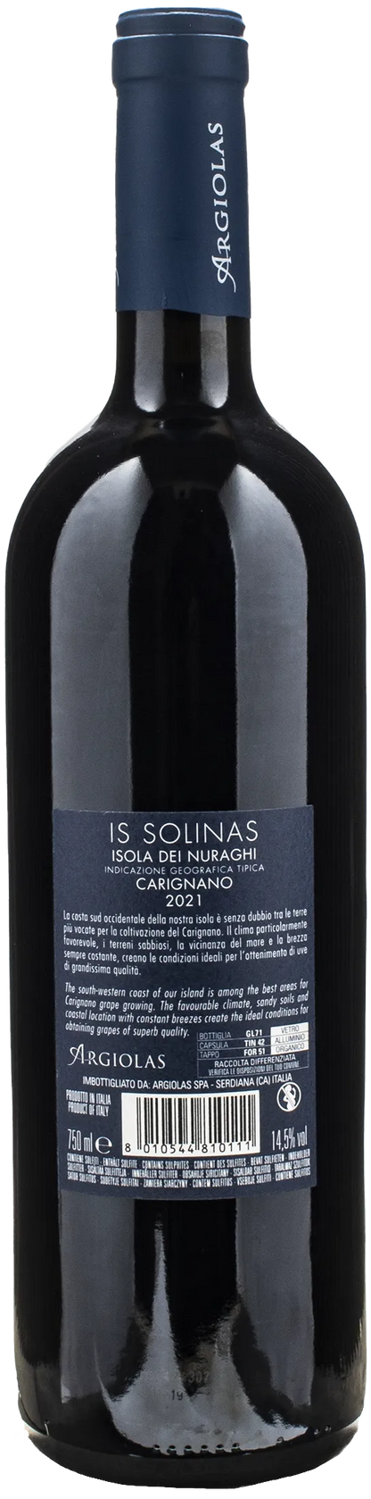 Argiolas Carignano del Sulcis Is Solinas Riserva 2021