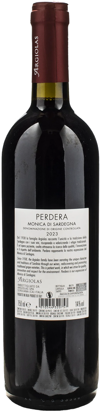 Argiolas Monica di Sardegna Perdera 2023