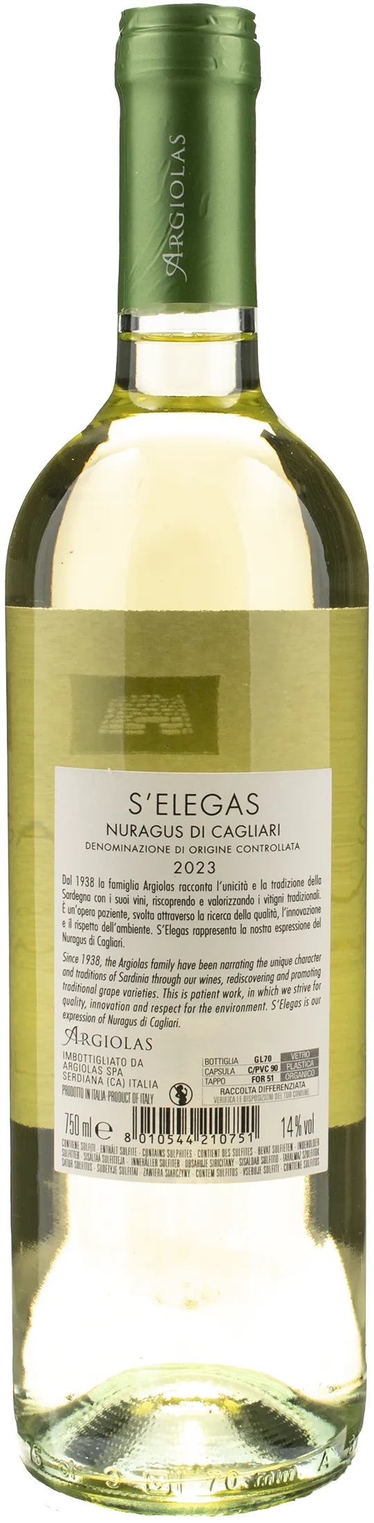 Argiolas Nuragus S'Elegas 2023