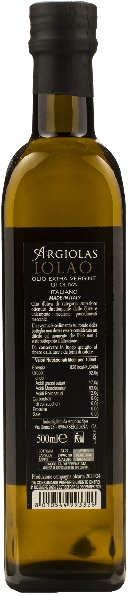 Argiolas Olio Extra Vergine di Oliva Iolao 0.5L 2024