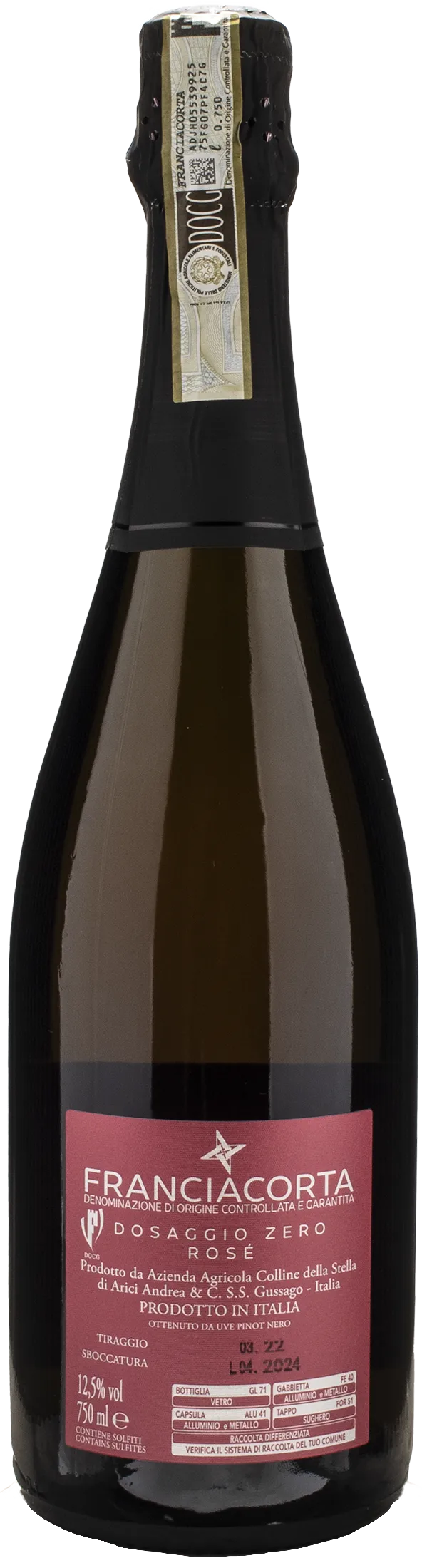 Arici Franciacorta Rosè Dosaggio Zero