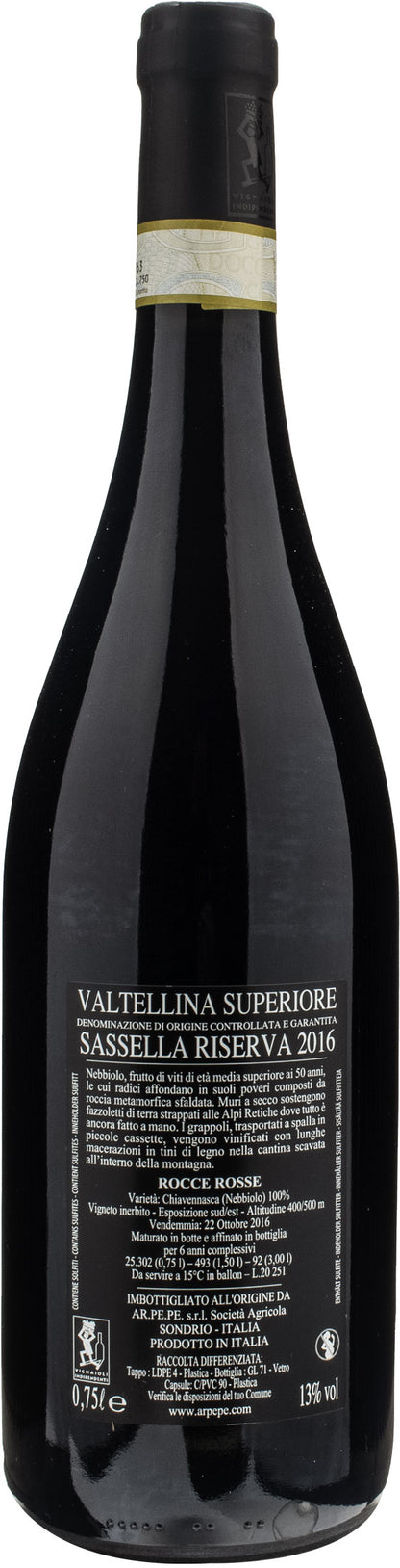 Ar.Pe.Pe Sassella Rocce Rosse Valtellina Superiore Riserva 2016