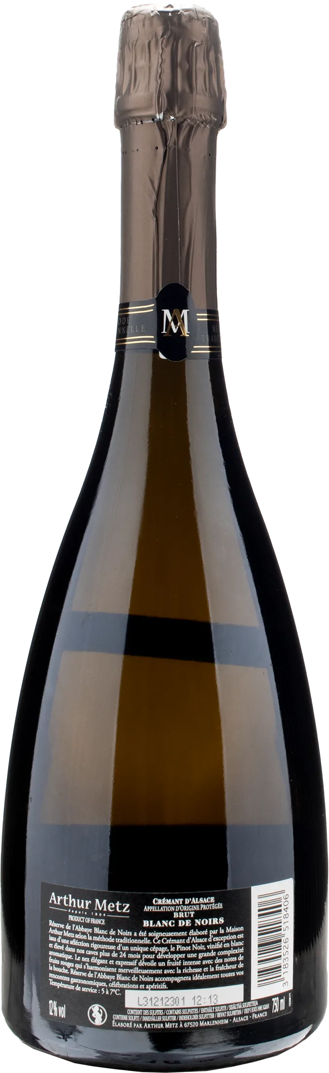 Arthur Metz Cremant d’Alsace Blanc de Noirs Reserve de l’Abbaye Brut