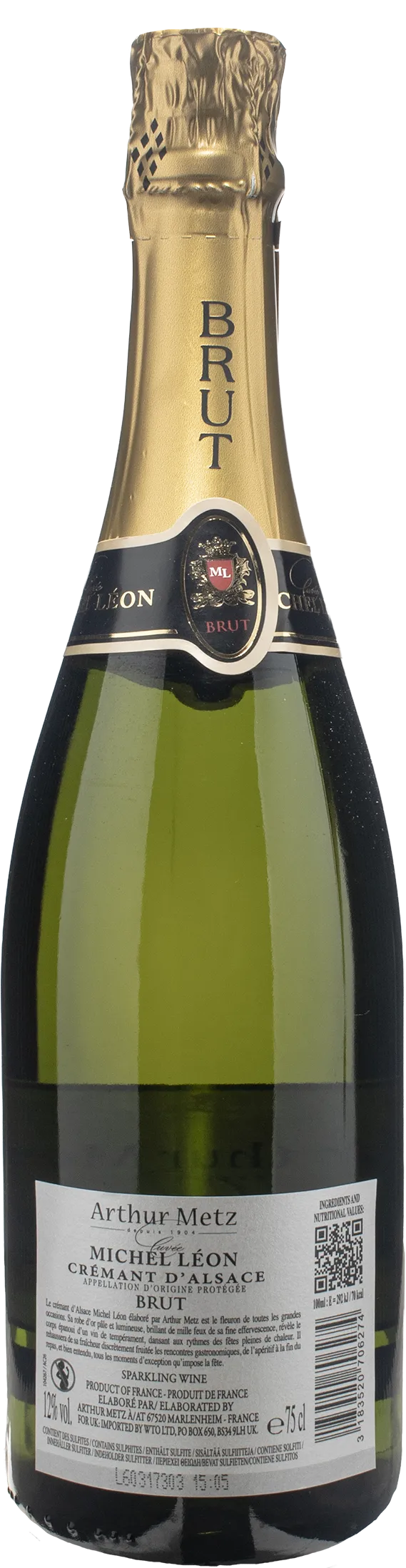 Arthur Metz Cremant d'Alsace Michel Leon Brut