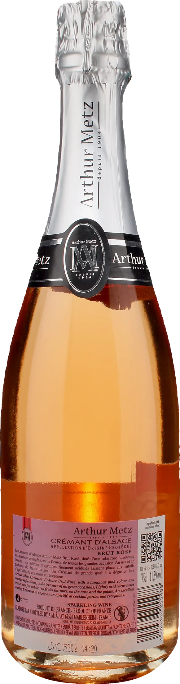 Arthur Metz Cremant d'Alsace Rosè Brut 2023