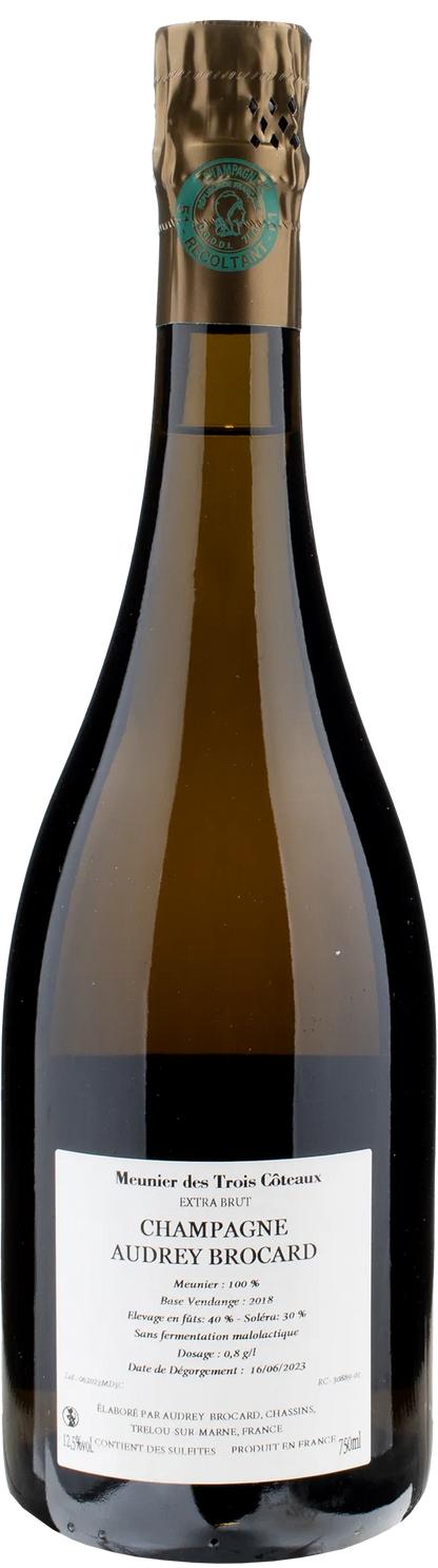 Audrey Brocard Champagne Le Meunier des Trois Coteaux Extra Brut