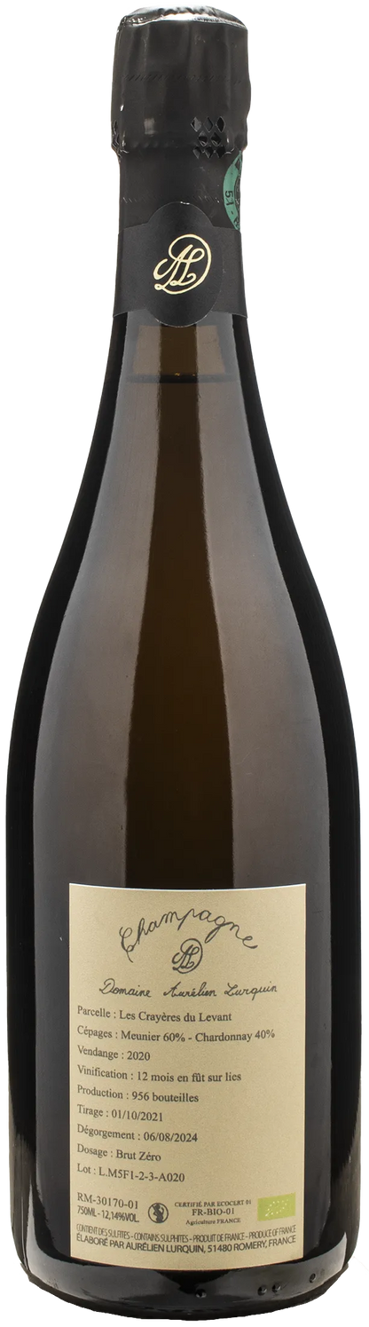 Aurelien Lurquin Champagne Brut Nature Crayeres du Levant 2020