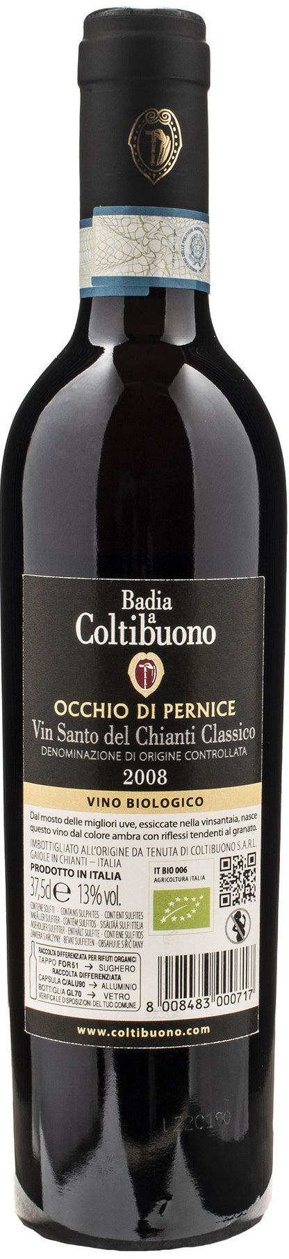 Badia a Coltibuono Vin Santo del Chianti Classico Occhio di Pernice 0.375L 2008