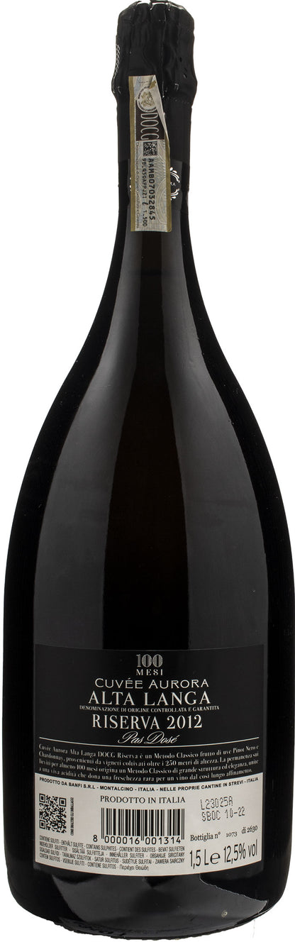 Banfi Alta Langa Riserva 100 Mesi Cuvée Aurora Pas Dose Magnum 2012