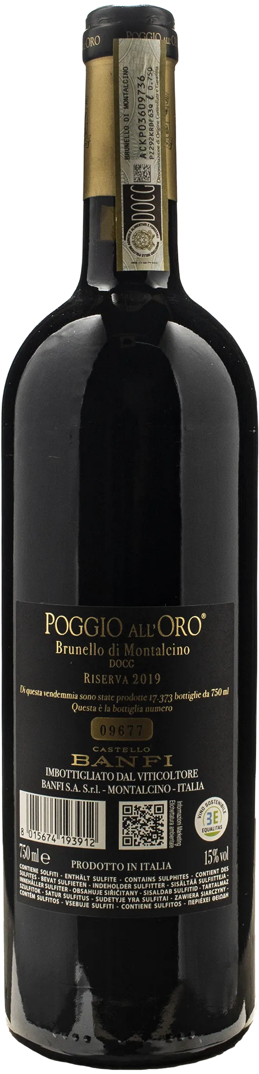 Banfi Brunello di Montalcino Poggio All'Oro Riserva 2019