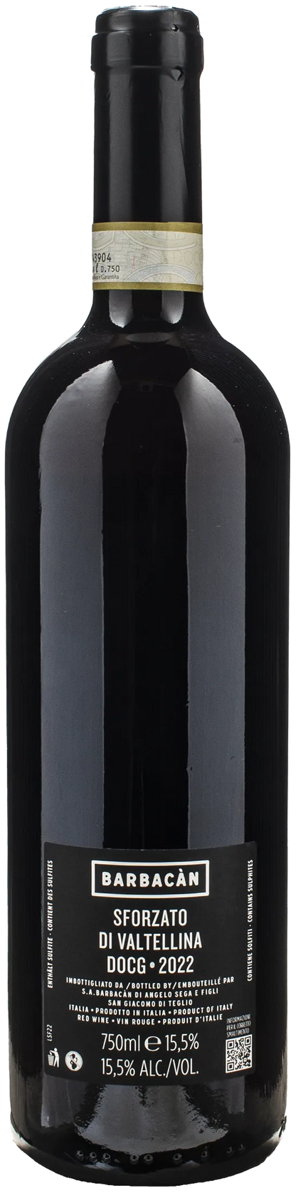 Barbacan Sforzato di Valtellina 2022