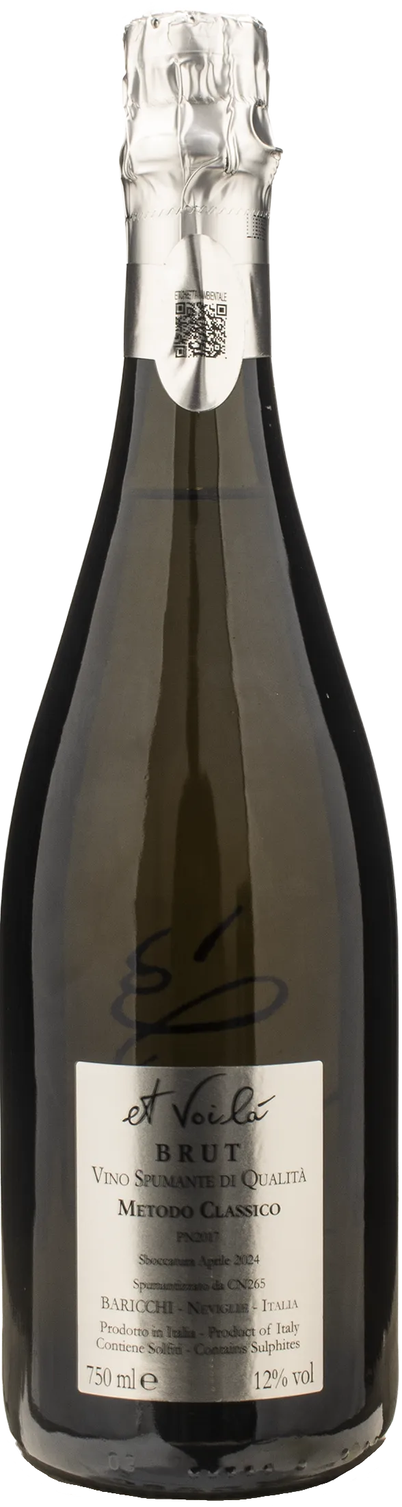 Baricchi Et Voila Metodo Classico Brut 2017