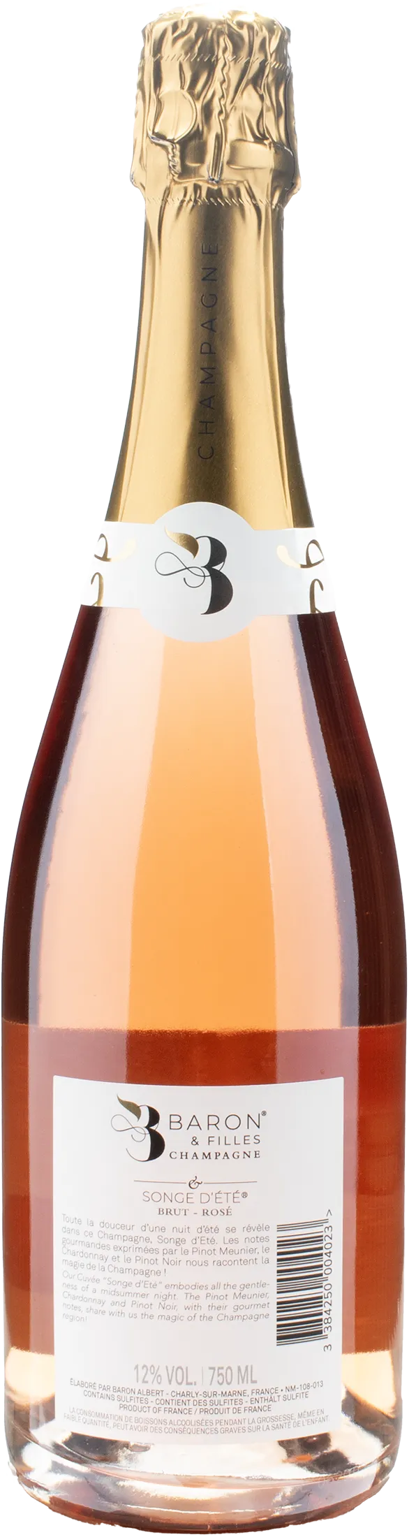 Baron Albert Champagne Songe D’Ete Rosè Brut
