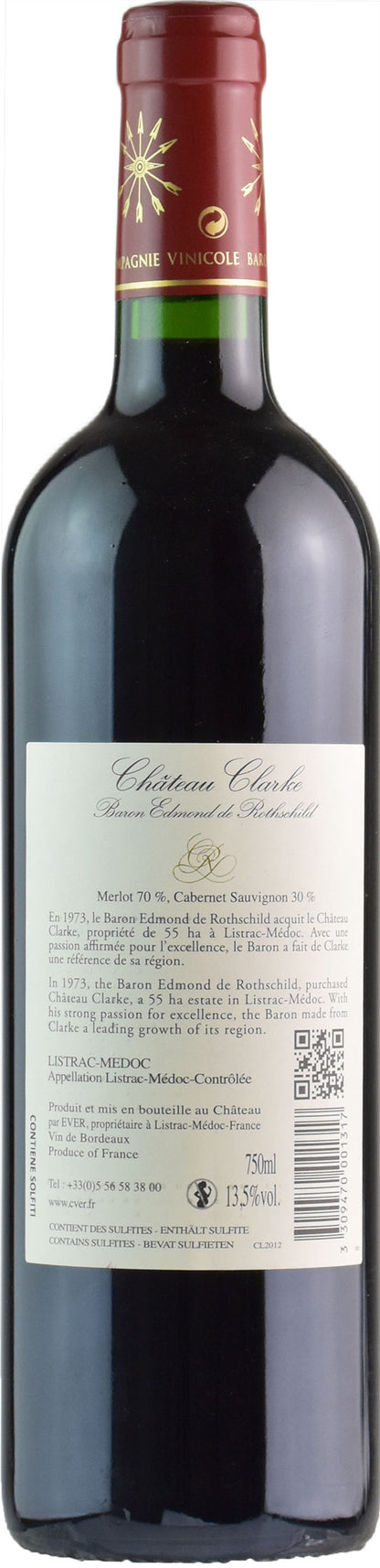 Baron de Rothschild Chateau Clarke 2012