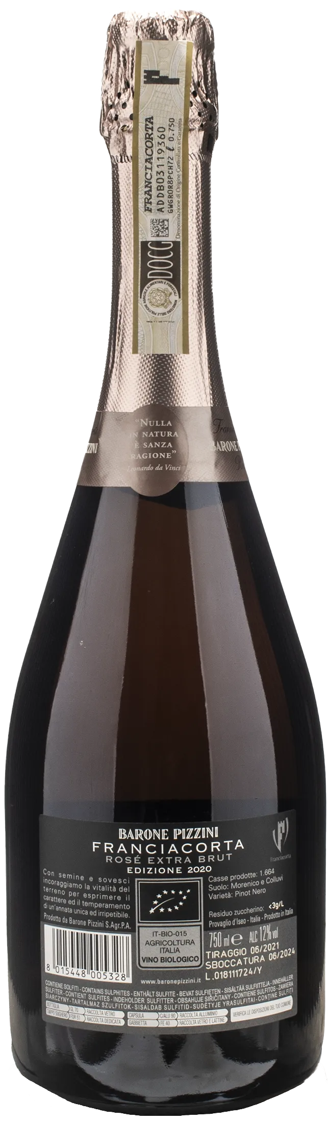 Barone Pizzini Franciacorta Rosé Extra Brut Edizione 2020