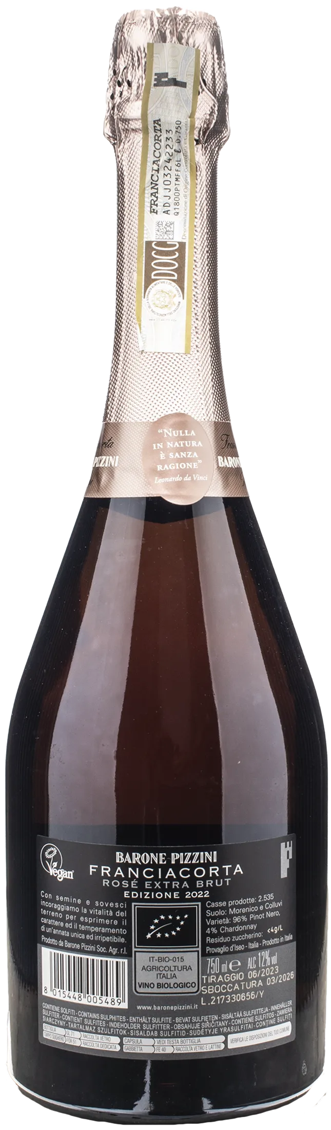 Barone Pizzini Franciacorta Rosè Extra Brut Edizione 2022