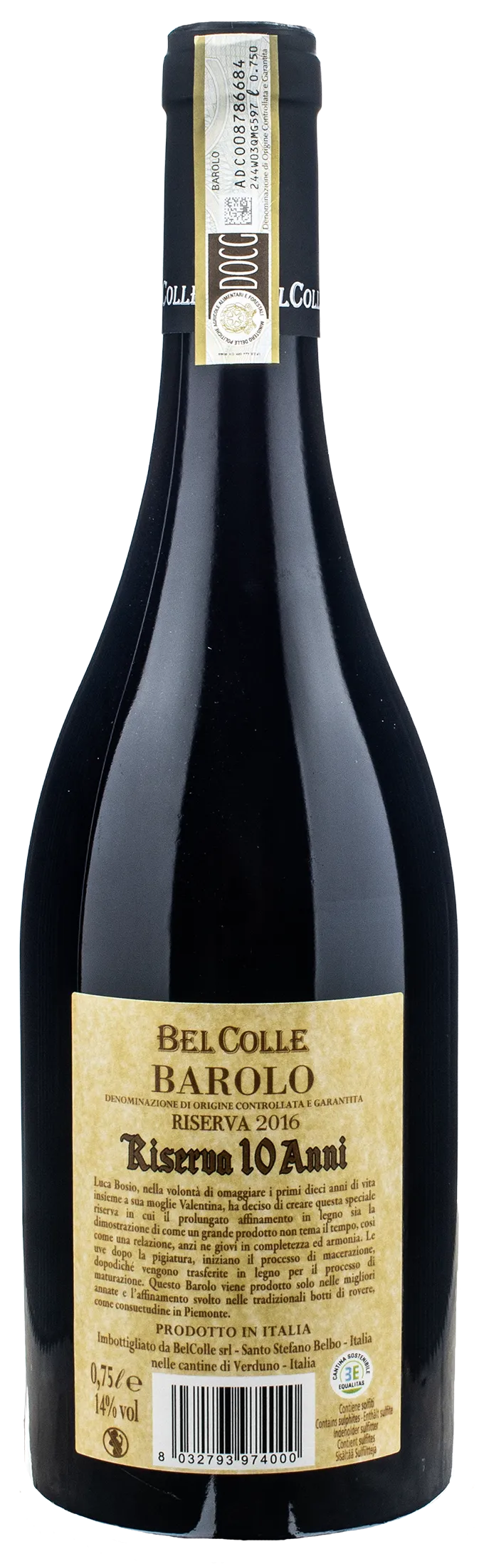 Bel Colle Barolo Riserva 10 anni 2016