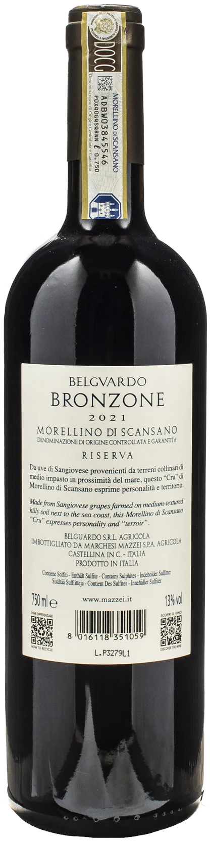 Belguardo Morellino di Scansano Bronzone Riserva 2021
