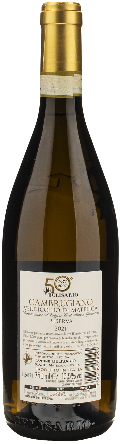 Belisario Verdicchio di Matelica Cambrugiano 50° anniversario Riserva 2021