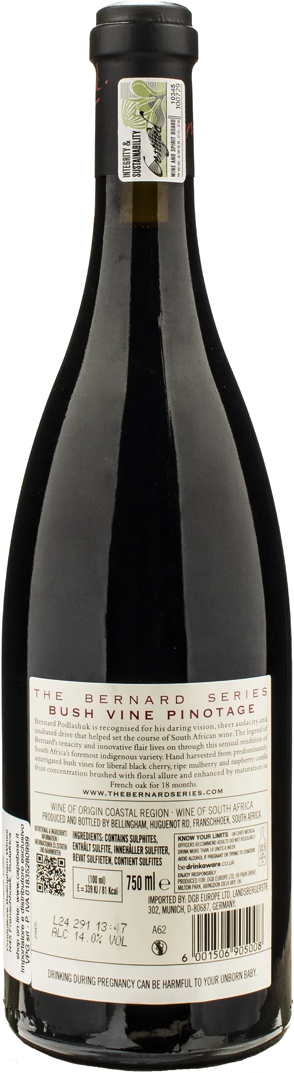 Bellingham The Bernard Series Bush Vine Pinotage Limited Release 2022