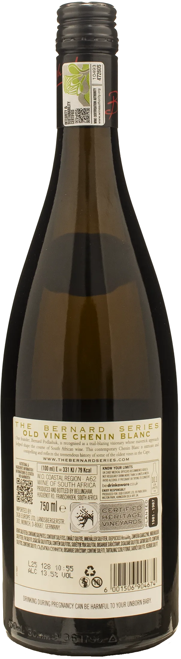 Bellingham The Bernard Series Old Vine Chenin Blanc Limited Release 2024