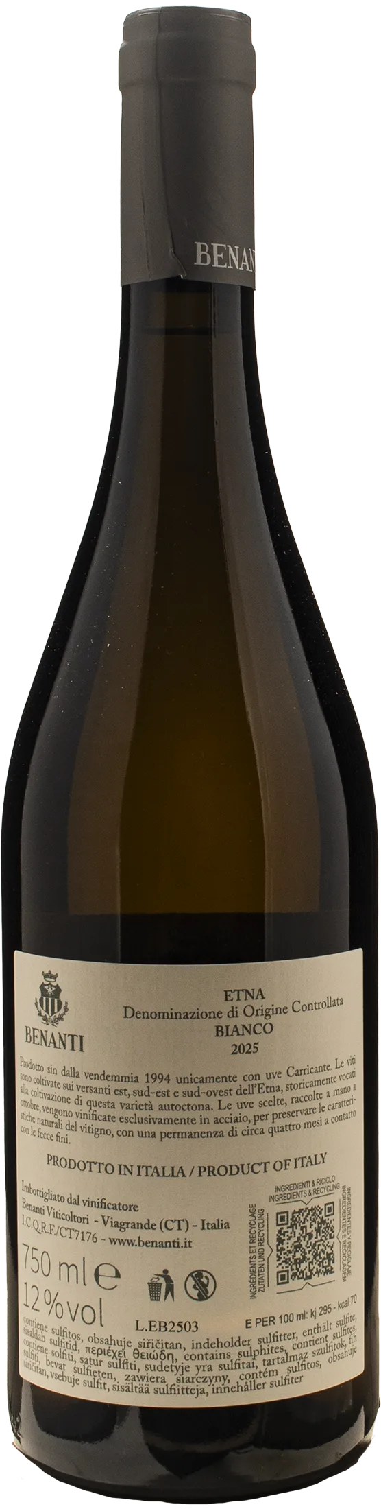Benanti Etna Bianco 2025