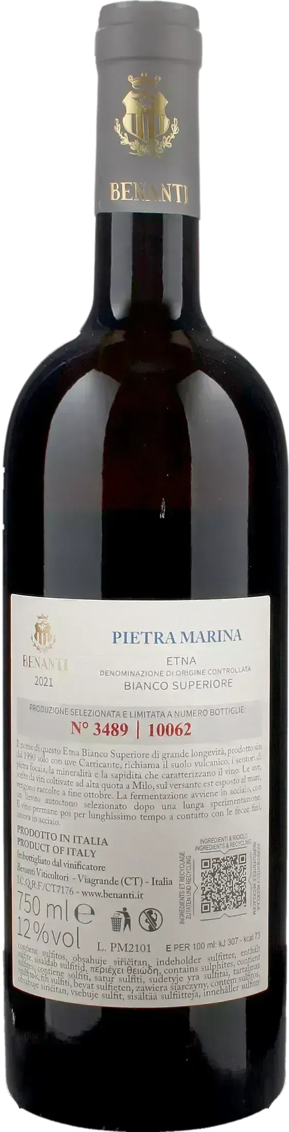 Benanti Etna Bianco Superiore Pietra Marina 2021