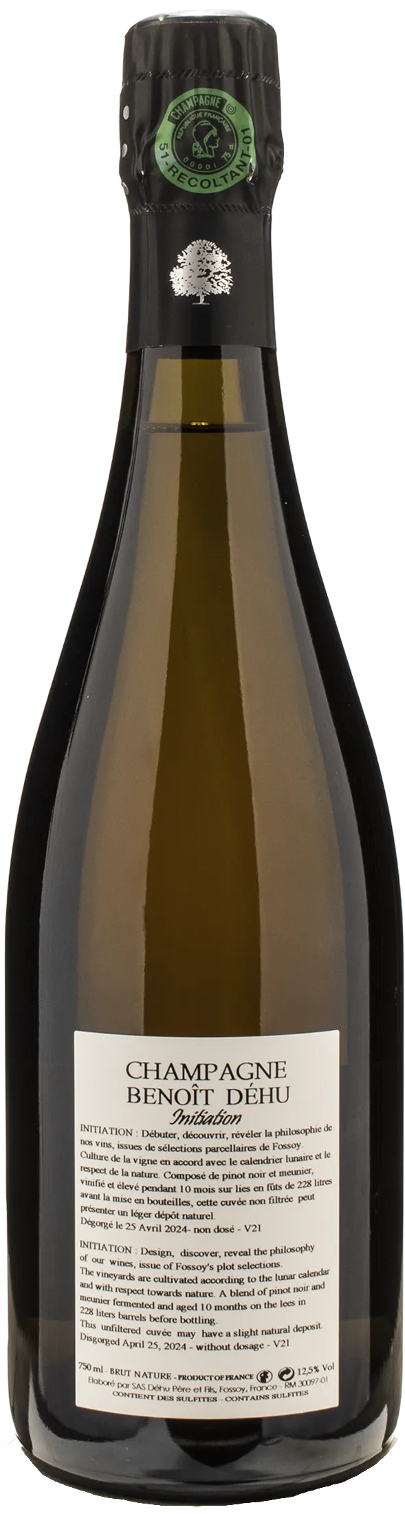 Benoit Dehu Champagne Initiation Brut Nature 2021