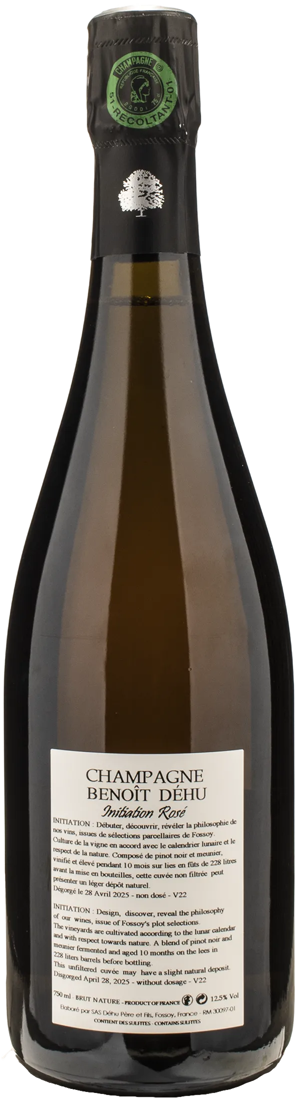 Benoit Dehu Champagne Initiation Rosè Brut Nature 2022