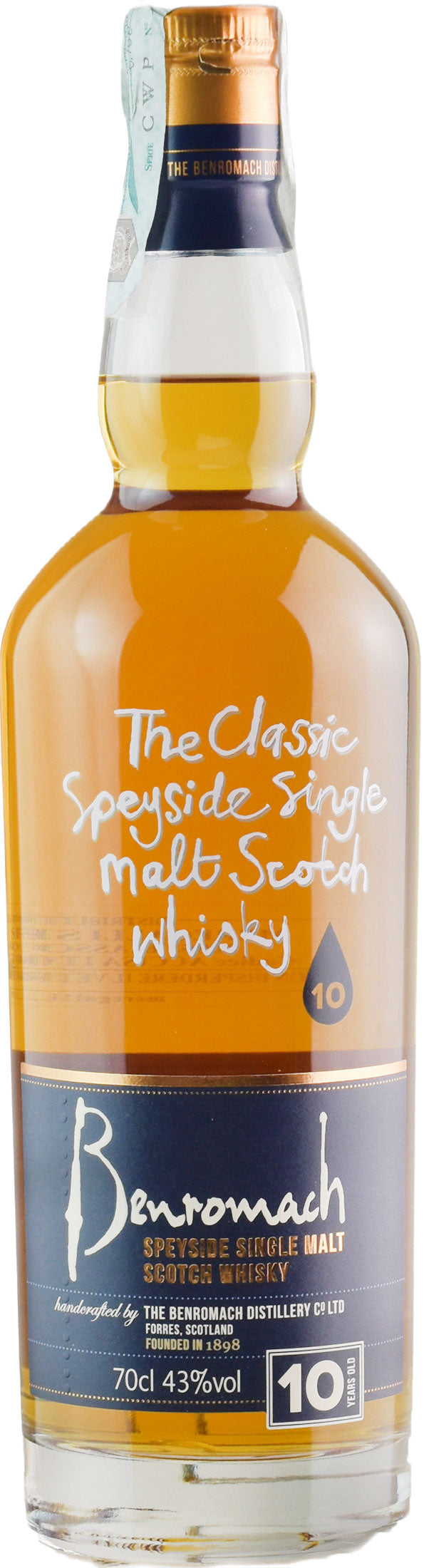Benromach Speyside Single Malt Scotch Whisky 10 Y.O.