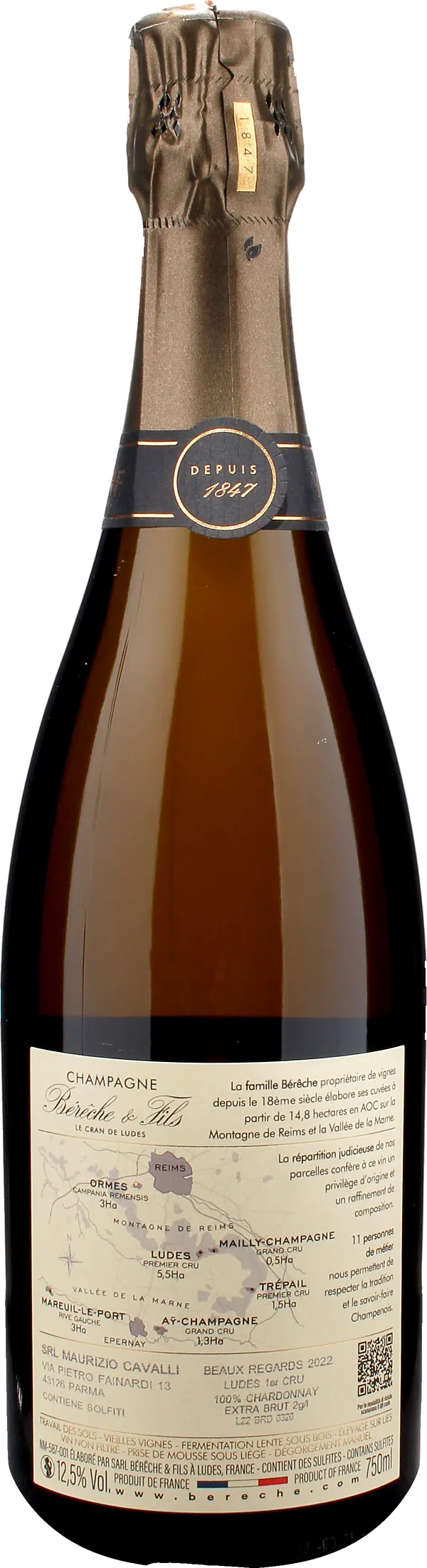 Bereche Champagne 1er Cru Les Beaux Regards Extra Brut 2022
