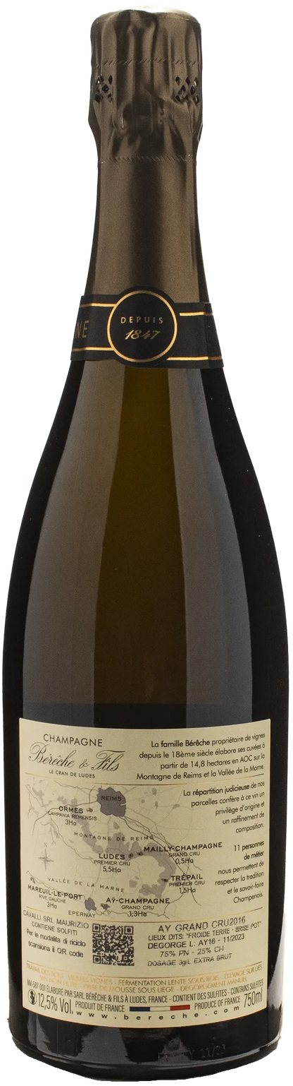 Bereche Champagne AY Grand Cru Extra Brut Millesime 2016