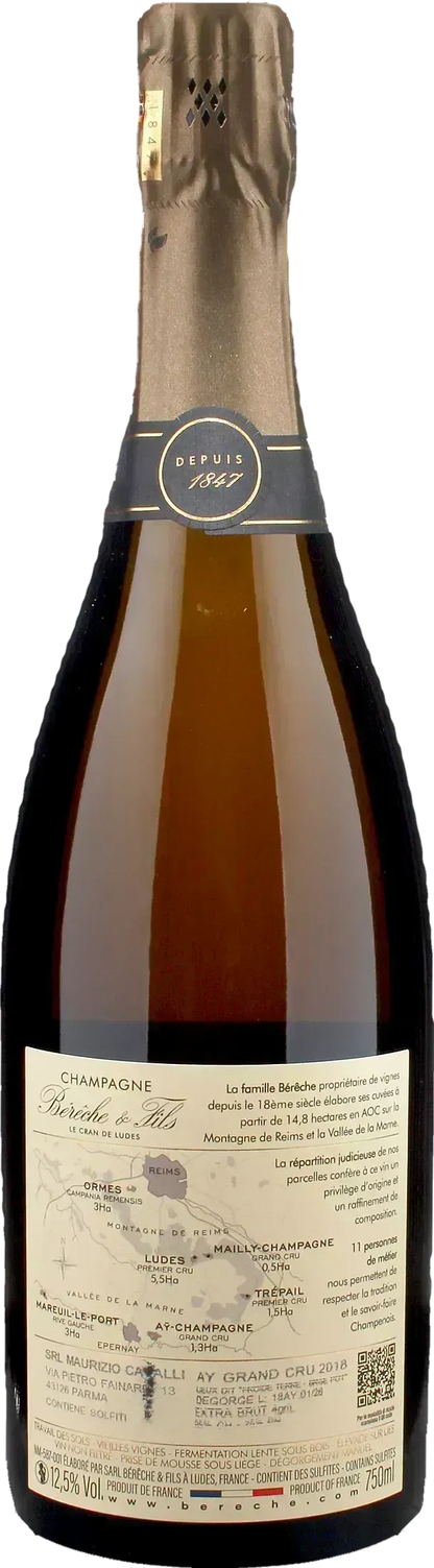 Bereche Champagne AY Grand Cru Extra Brut Millesime 2018