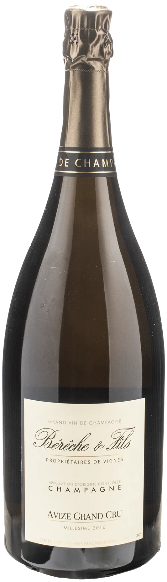Bereche Champagne Grand Cru Avize Cuvee Unique Extra Brut Magnum 2016